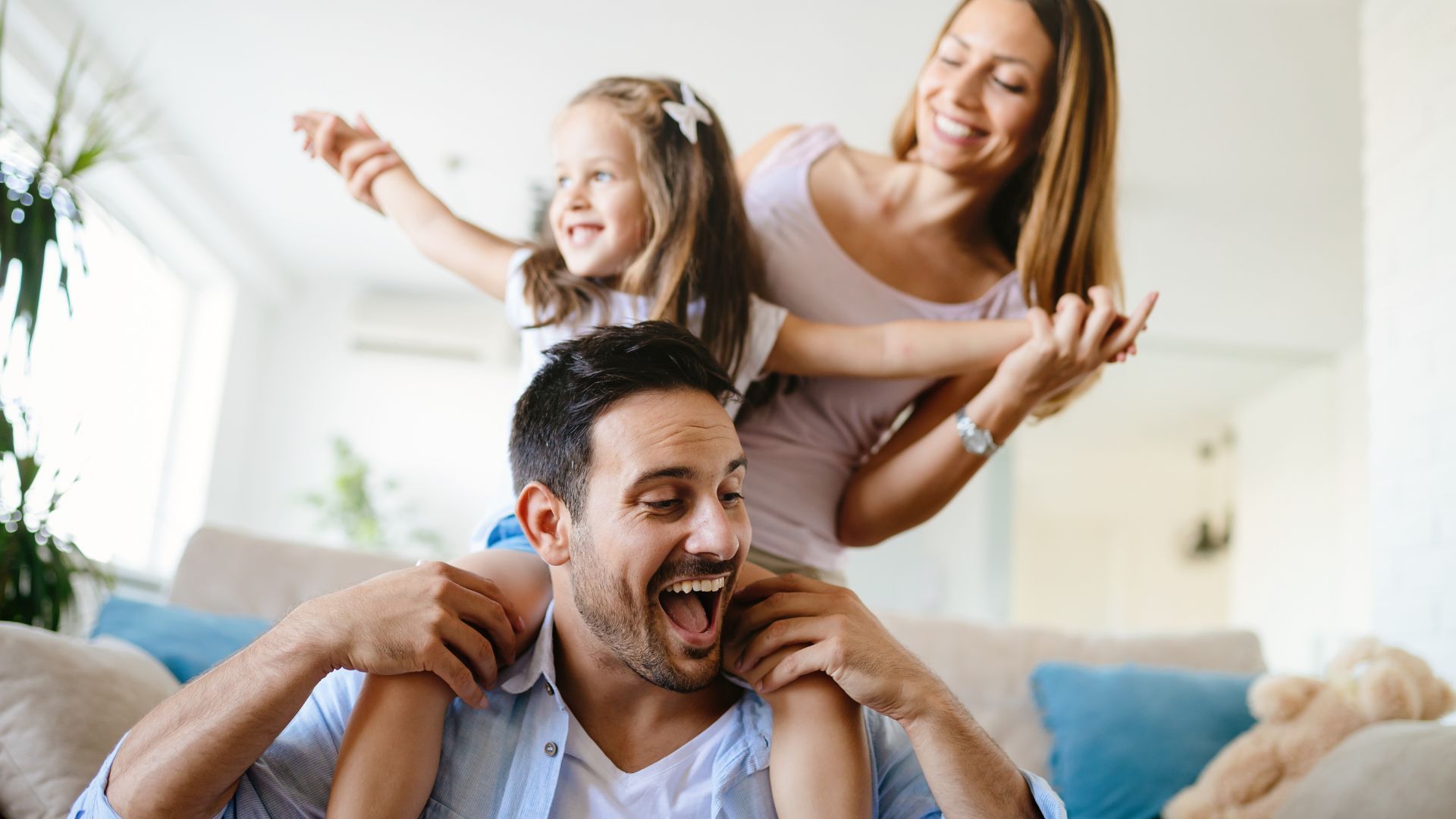 Happy family enjoying their well-maintained home in Grants Pass.